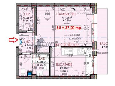 Apartament 1 camere de vanzare in Floresti ID 6610