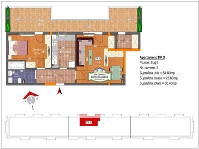 Ap 2 camere cu terasa, Titan Pallady, 10 min de metrou