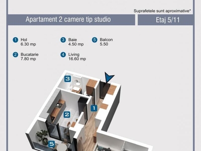 Apartament 2 camere Plaza Residence, finisat mobilat utilat comision 0% Com