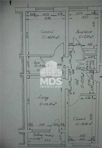 Decomandat pe 2 parti la etaj 2 linga Mall