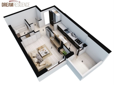 Garsoniera, 41 mp, Dream Residence, Cartierul nou Rahova