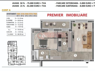 Parcul Tudor Arghezi - Metalurgiei - 2 camere - 75000 euro - Cavar Rezidence