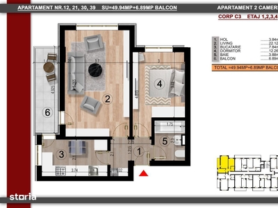 PROMOTIE!! Apartament 2 camere 56mp ,Metrou Berceni (10-12min)