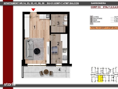 Proiect nou apartament de 2 camere cu geamuri tripan , sectorul 4