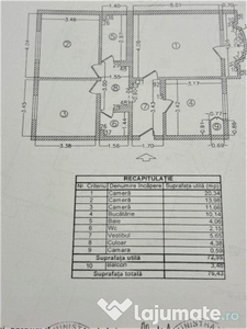 [Proprietar]Apartament 3 Cam Metrou C.Georgian Bloc '91 Utilat Renovat