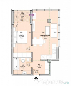 Apartament 2 camere, 52 mp utili, etaj intermediar, London R