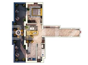 Apartament 2 camere, 52 mp, 27 mp terasa, parcare subterana