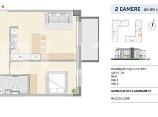 Apartament 2 camere, finisat, SEMICENTRAL