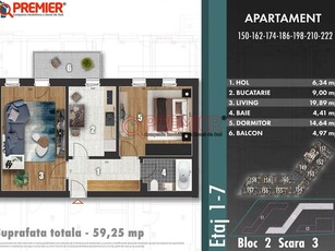 Apartament 2 camere Parcul Tudor Arghezi