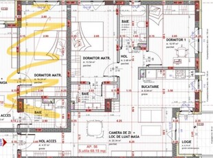 Apartament de 3 camere, 68.15 mp,ultra finisat, zona Avram Iancu