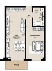 Apartament 2 camere in constructie, zona Bulgaria