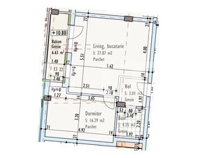 Apartament de 2 camere, semidecomandat, bloc nou, zona Pod IRA