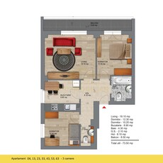 APARTAMENT 3 CAMERE-SPATIOS-PASARELA POPESTI VEST