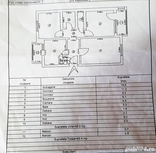 Apartament cu 3 camere in Tiglina 2