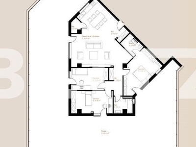 Apartament 4 camere, 119,69 mp, terasa, zona Vivo