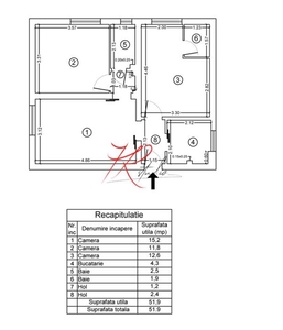 Vanzare apartament 3 camere Floreasca, renovat