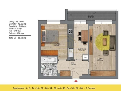 APARTAMENT 2 CAMERE - Deco bloc 4 METROU BERCENI