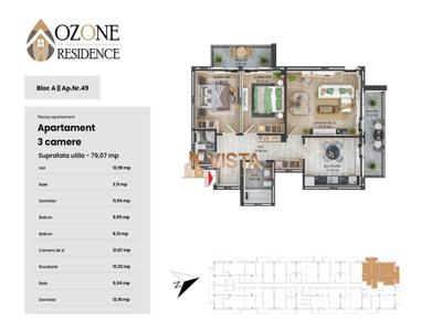 Ozone Residence, Apartament 3 camere79 mp utili, Zona CoresiTractorul, Brasov