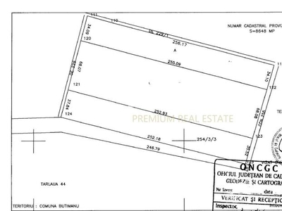 Teren 8647mp, 4.95 euro/mp, DESCHIDERE 34mp, Butimanu, 200m de DJ 101B
