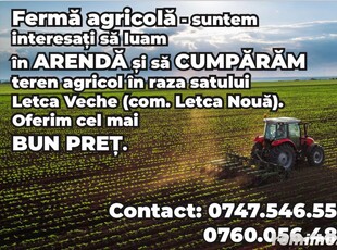 ARENDA - achizitie teren agricol