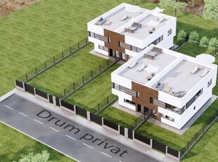 Duplex cu arhitectura moderna, 119 mp, semifinisat, zona Terra