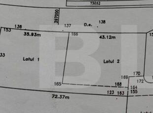 Parcele intravilane cu suprafata cuprinsa intre 708 - 768 mp, zona Teius