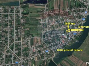 Teren 1,668mp Balta pescuit Toporu