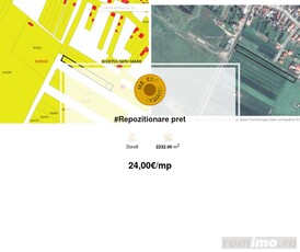 De vanzare teren in Dorolt vis a vis de terenul de fotbal