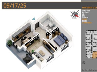 AP. 2 CAM. TIP STUDIO DECOMANDAT ,BLOC P+3 // PALLADY //