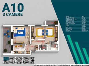 (AP10/2/BL.1) 3 camere Titan - Th. Pallady - Metrou Teclu - Estimobiliar