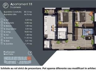 (AP.11/P) 3 camere Titan - Parcul Teilor - Metrou 1 Decembrie 1918 - Estimobiliar