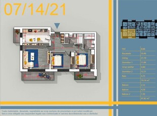 (AP.21/3) 3 camere Titan - Theodor Pallady - Metrou Teclu - Estimobiliar