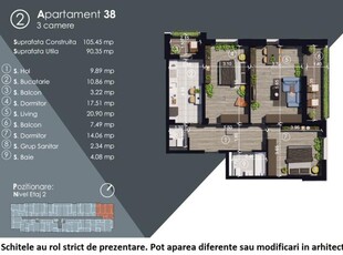 (AP.38/2) 3 camere Titan - Parcul Teilor - Metrou 1 Decembrie 1918 - Estimobiliar