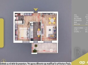 (Ap.43/3/B) 2 camere Titan - Pallady - Metrou Nicolae Teclu - Estimobiliar