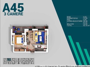 (Ap.45/7/BL.1) 2 camere Titan - Th. Pallady - Metrou Teclu - Estimobiliar