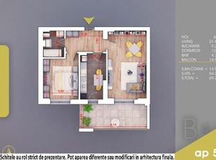 (Ap.55/4/B) 2 camere Titan - Pallady - Metrou Nicolae Teclu - Estimobiliar