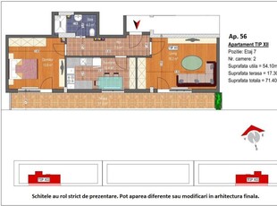 (Ap.56/7/BL1) FINALIZAT 2 camere Titan - Pallady - Metrou Teclu - Estimobiliar