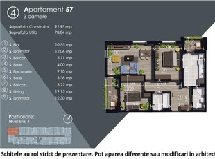 (AP.57/4) 3 camere Titan - Parcul Teilor - Metrou 1 Decembrie 1918 - Estimobiliar