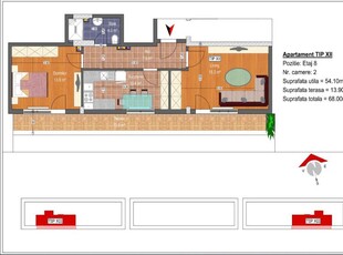 (AP.60/8/BL1) FINALIZAT 2 camere Titan - Pallady - Metrou Teclu - Estimobiliar