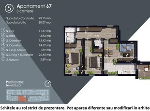 (AP.67/5) 3 camere Titan - Parcul Teilor - Metrou 1 Decembrie 1918 - Estimobiliar