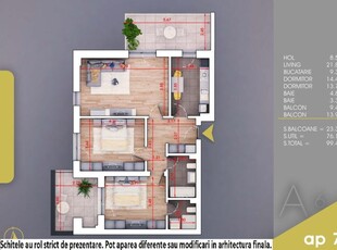 (AP.73/6/A) 3 camere Titan - Pallady - Metrou Nicolae Teclu - Estimobiliar