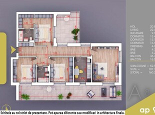 (AP.94/8/A) 4 camere Titan - Pallady - Metrou Nicolae Teclu - Estimobiliar