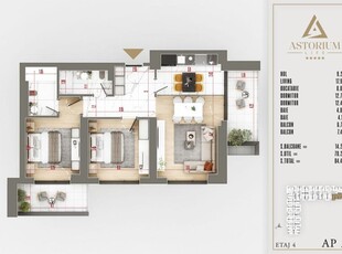 Apartament 3 camere decomandat proiect premium Titan Pallady