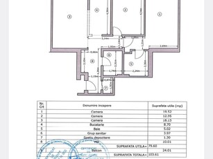 Apartament 3 camere Drumul Taberei Moghioros Residence cu centrala 2 bai to