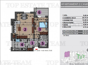 Apartament de 2 camere de in Berceni Grand Arena