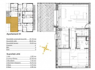 AVIATIEI-BANEASA / 82,30 MP / TERASA / PREMIUM / 2 BAI / FINISAT