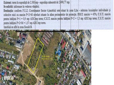 GIULESTI, Teren 2,500 mp, Deschidere 16,70 ML- DRUMUL SABARENI