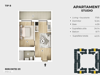 Apartament tip studio Popesti-Leordeni metrou Berceni