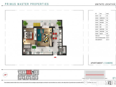 Apartament 2 camere metrou 1 Decembrie 1918