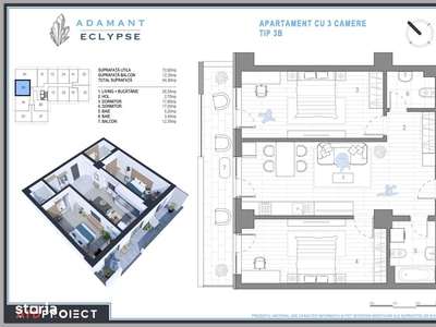 ADAMANT ECLYPSE, 3 camere, TIP 3B, 84.9mp, CUG-BRD